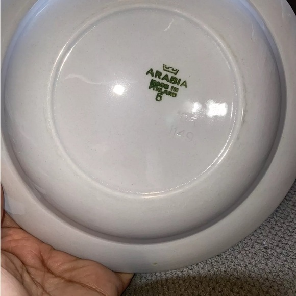 Wildflower Arabia Made in Finland Handpainted also Marked R-30cm Serving Platter - Picture 7 of 11